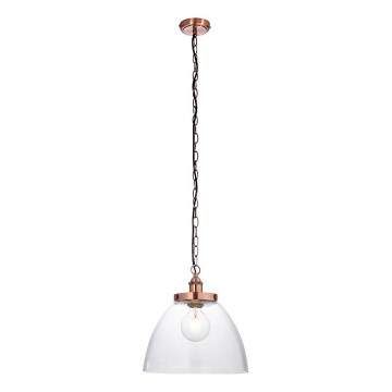 Endon 106895 - Lámpara colgante con cadena HANSEN 1xE27/10W/230V, acabado en cobre