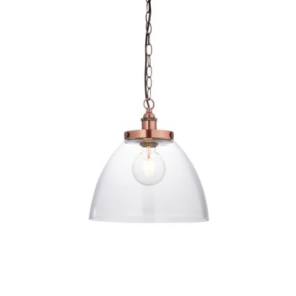 Endon 106895 - Lámpara colgante con cadena HANSEN 1xE27/10W/230V, acabado en cobre