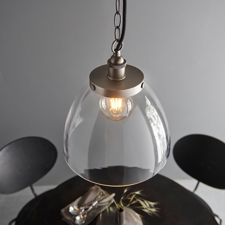 Endon 106896 - Lámpara colgante con cadena HANSEN 1xE27/10W/230V cromo mate
