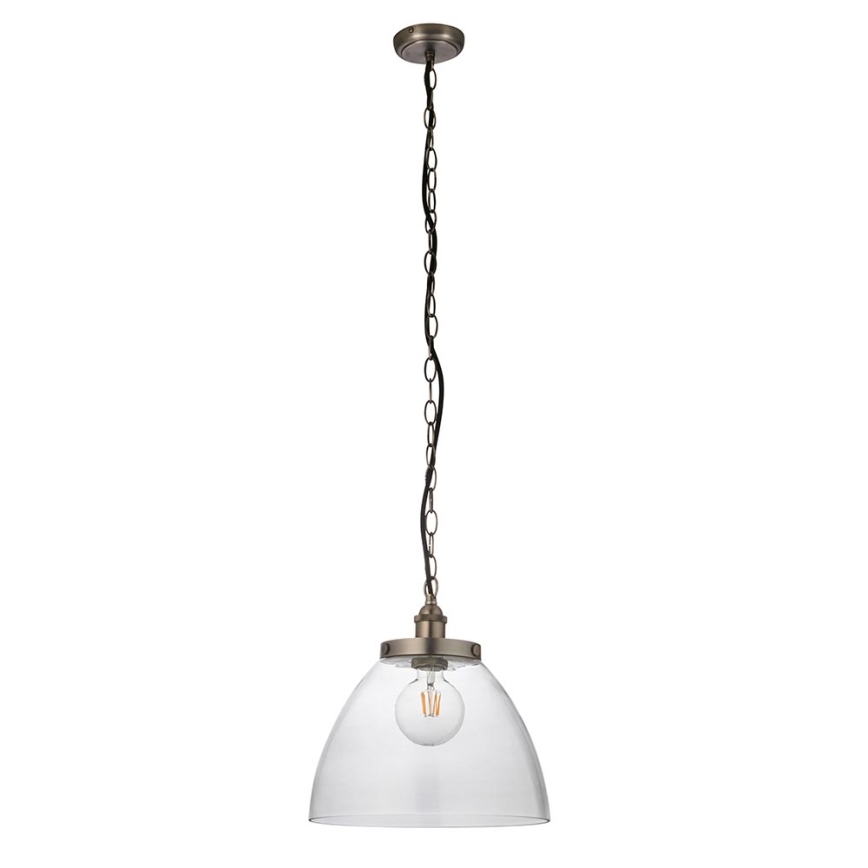 Endon 106896 - Lámpara colgante con cadena HANSEN 1xE27/10W/230V cromo mate