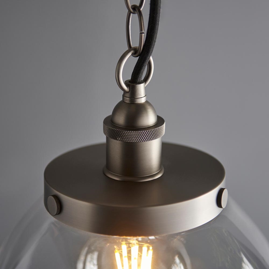 Endon 106896 - Lámpara colgante con cadena HANSEN 1xE27/10W/230V cromo mate