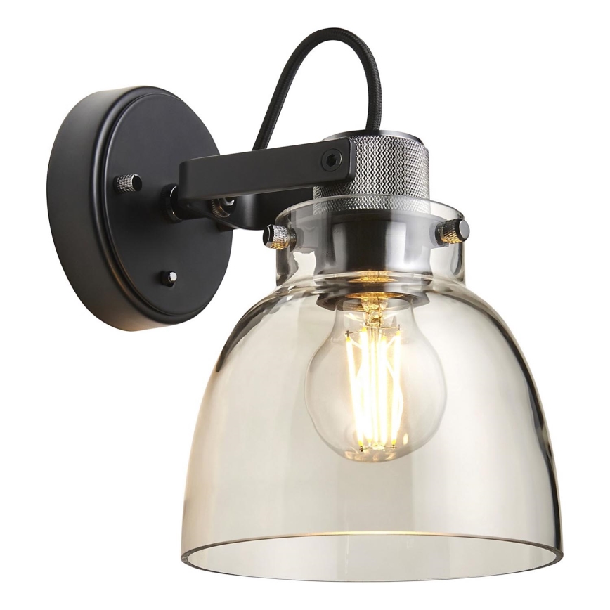 Endon 107011 - Foco de pared URBAN 1xE27/10W/230V negro/ahumado