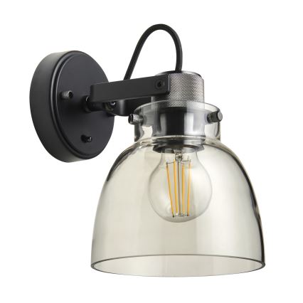 Endon 107011 - Foco de pared URBAN 1xE27/10W/230V negro/ahumado
