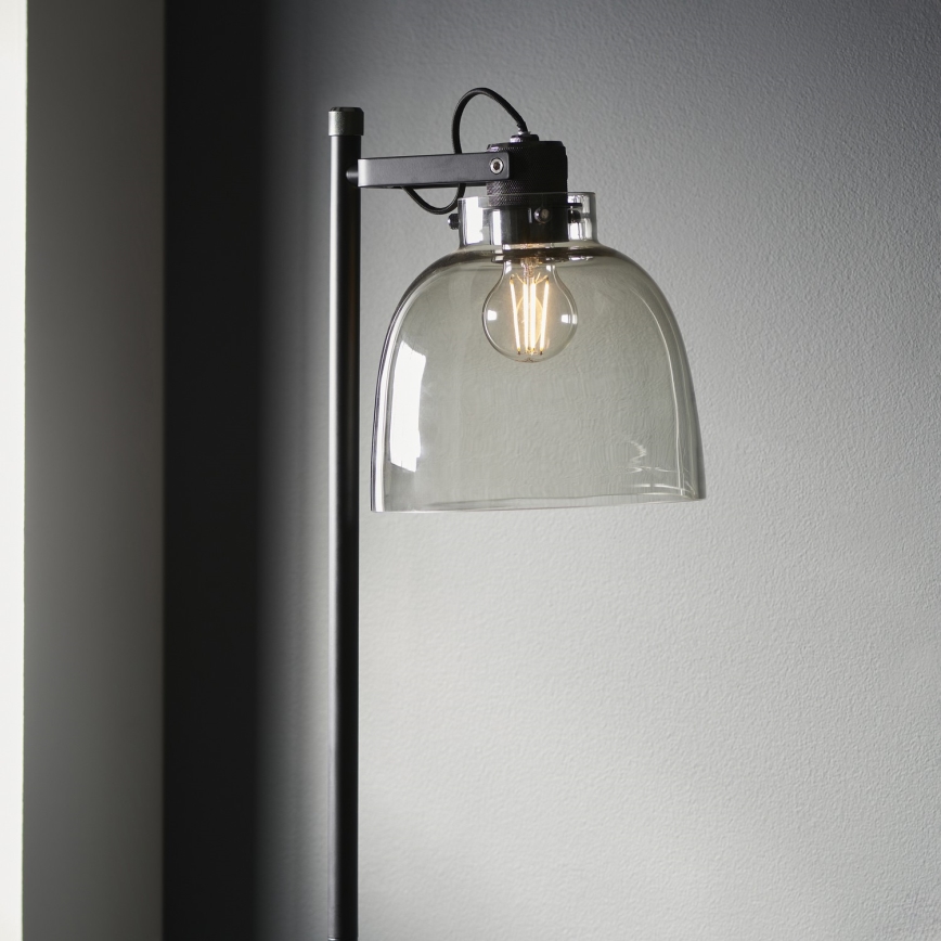 Endon 107013 - Lámpara de pie URBAN 1xE27/10W/230V negro/ahumado