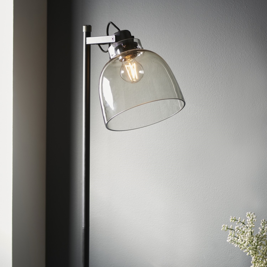 Endon 107013 - Lámpara de pie URBAN 1xE27/10W/230V negro/ahumado