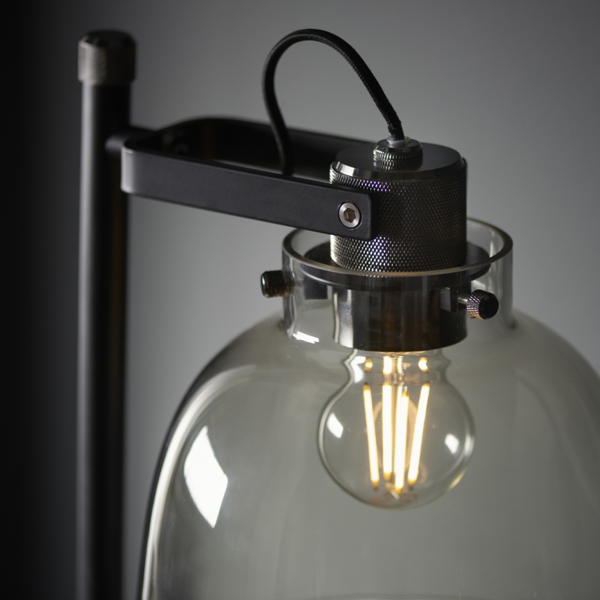 Endon 107013 - Lámpara de pie URBAN 1xE27/10W/230V negro/ahumado