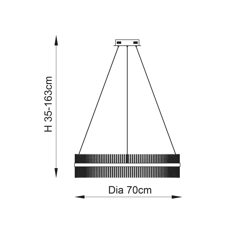 Endon 107108 - Lámpara colgante LED con cable LED/56W/230V 3000K cromo brillante