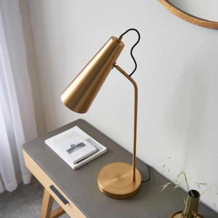 Endon 107527 - Lámpara de mesa KARNA 1xE27/10W/230V latón