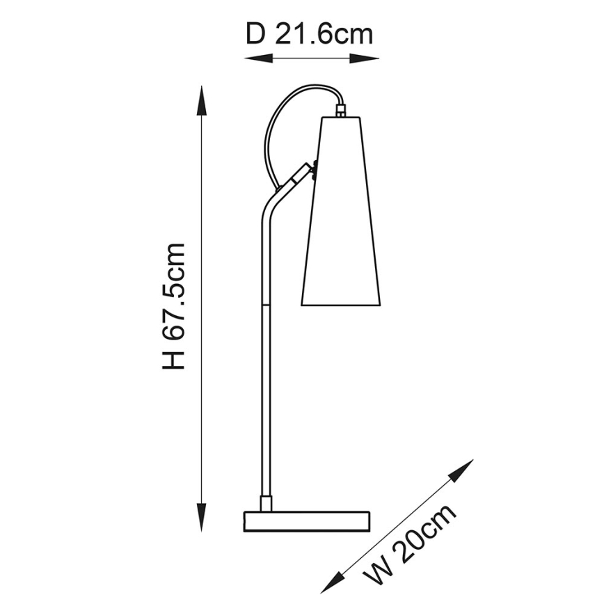 Endon 107527 - Lámpara de mesa KARNA 1xE27/10W/230V latón