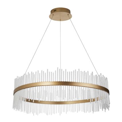 Endon 107672 - Lámpara colgante LED regulable con cable ADRIEL LED/83W/230V 3000K Ø 89 cm oro/transparente