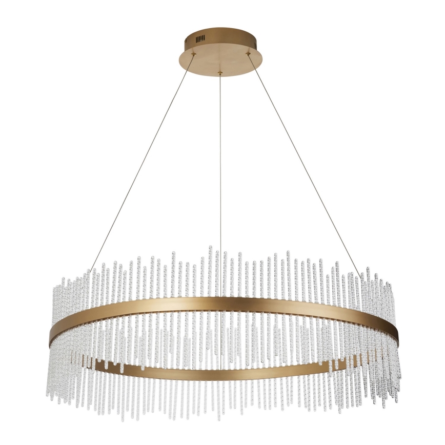 Endon 107672 - Lámpara colgante LED regulable con cable ADRIEL LED/83W/230V 3000K Ø 89 cm oro/transparente