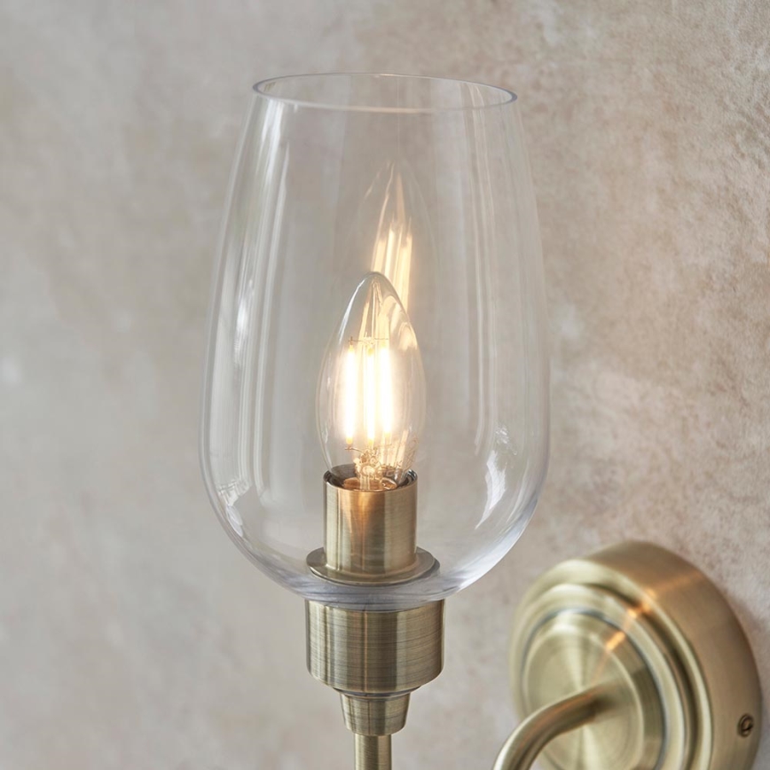 Endon 107792 - Aplique STOURTON 1xE14/6W/230V latón