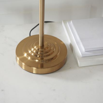 Endon 110721 - Lámpara de mesa HIGHCLERE 3xE14/18W/230V beige/latón