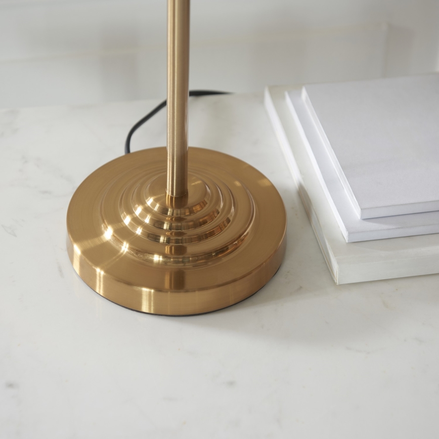 Endon 110721 - Lámpara de mesa HIGHCLERE 3xE14/18W/230V beige/latón