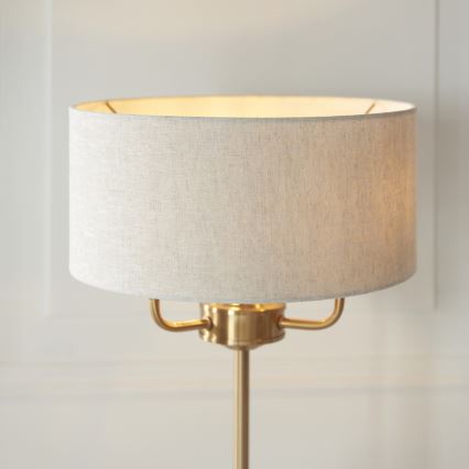 Endon 110721 - Lámpara de mesa HIGHCLERE 3xE14/18W/230V beige/latón