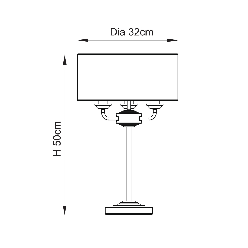 Endon 110721 - Lámpara de mesa HIGHCLERE 3xE14/18W/230V beige/latón