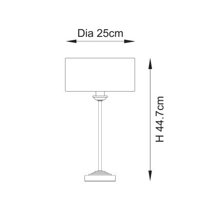Endon 110728 - Lámpara de mesa HIGHCLERE 1xE14/7W/230V beige/latón, diámetro 25 cm