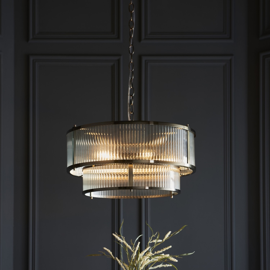 Endon 110944 - Lámpara colgante con cadena RIDGETON 5xE14/6W/230V latón