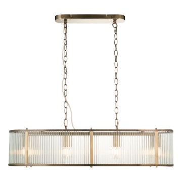 Endon 110945 - Lámpara colgante con cadena RIDGETON 4xE14/6W/230V latón/transparente