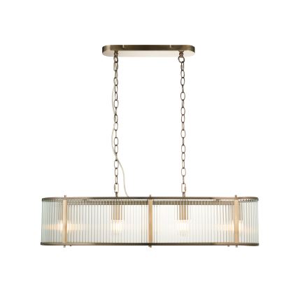 Endon 110945 - Lámpara colgante con cadena RIDGETON 4xE14/6W/230V latón/transparente