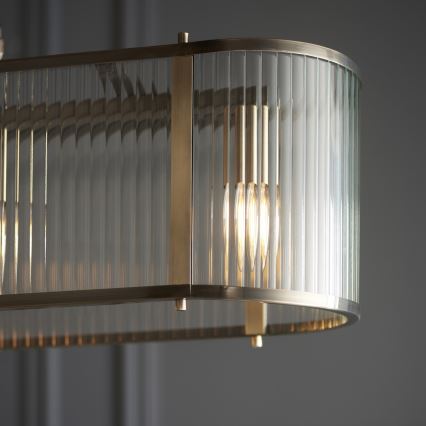 Endon 110945 - Lámpara colgante con cadena RIDGETON 4xE14/6W/230V latón/transparente