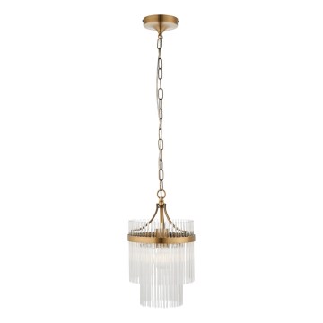 Endon 112572 - Lámpara colgante con cadena MARIETTA 1xE27/10W/230V latón/transparente