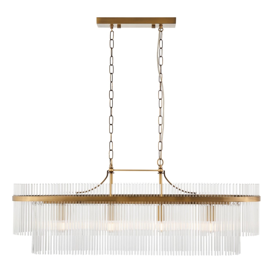 Endon 112573 - Lámpara colgante con cadena MARIETTA 4xE14/6W/230V latón/transparente