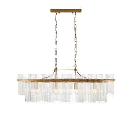 Endon 112573 - Lámpara colgante con cadena MARIETTA 4xE14/6W/230V latón/transparente