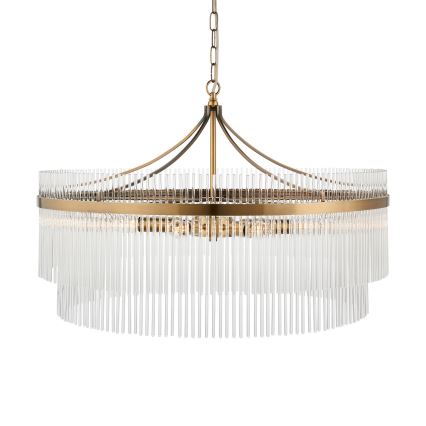 Endon 112574 - Lámpara colgante con cadena MARIETTA GRAND 7xE14/7W/230V latón/vidrio transparente