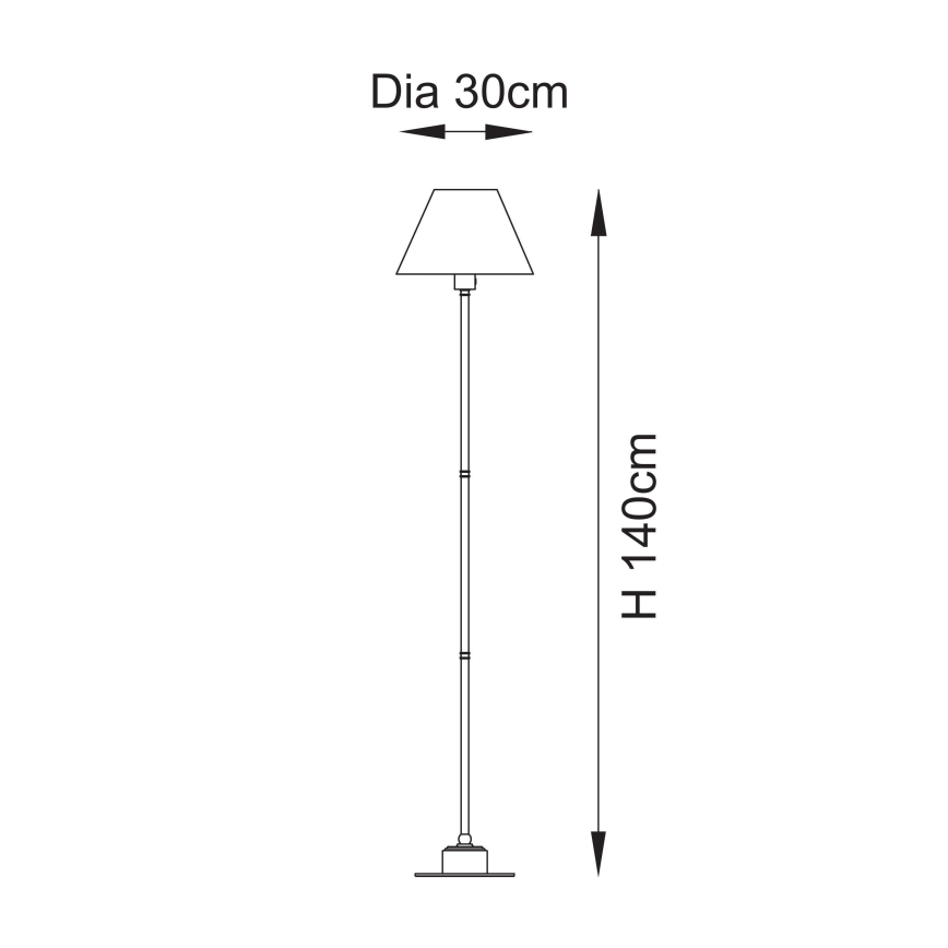 Endon 114786 - Lámpara de pie LED recargable y regulable BURLEY LED/1,5W/5V 3600 mAh latón/rosa