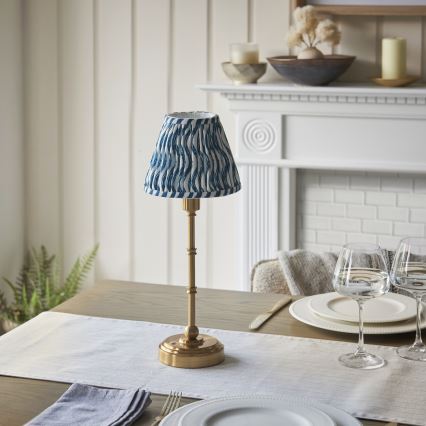 Endon 114796 - Lámpara de mesa LED recargable y regulable BURLEY LED/1,5W/5V 3600 mAh latón/azul