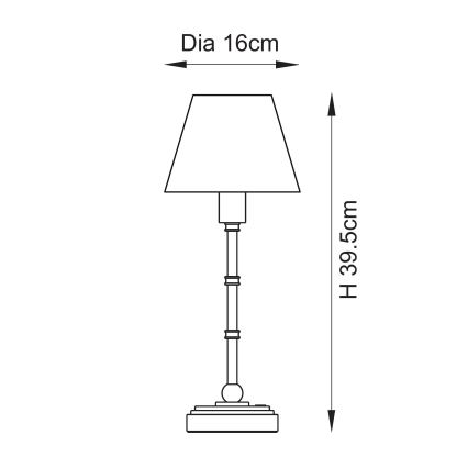 Endon 114796 - Lámpara de mesa LED recargable y regulable BURLEY LED/1,5W/5V 3600 mAh latón/azul