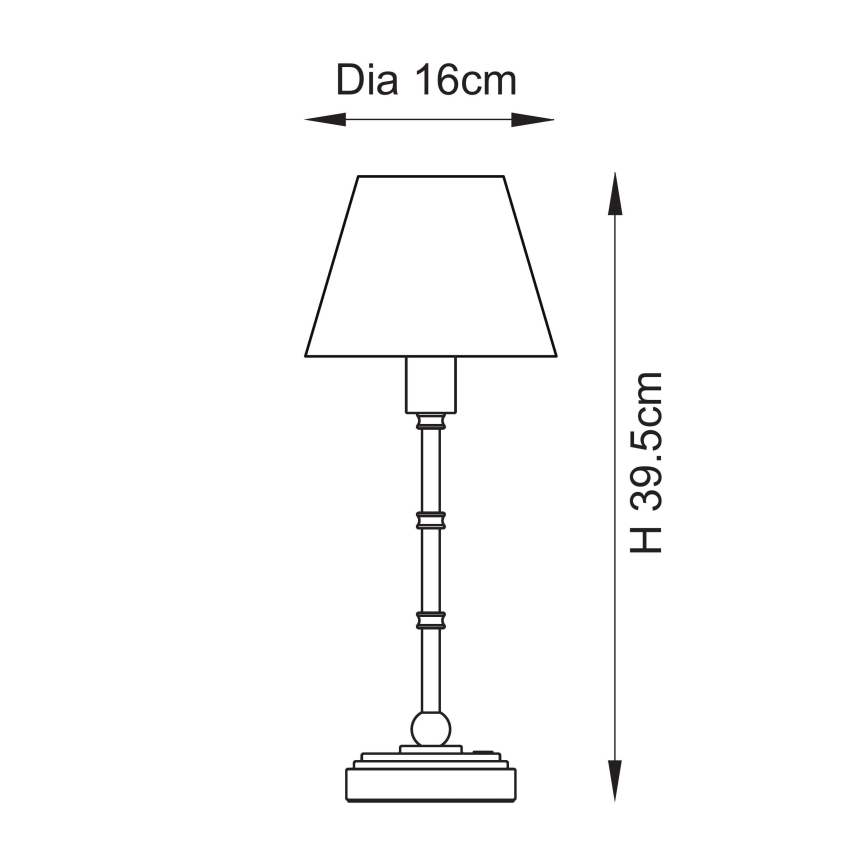 Endon 114796 - Lámpara de mesa LED recargable y regulable BURLEY LED/1,5W/5V 3600 mAh latón/azul