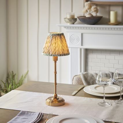Endon 114800 - Lámpara de mesa LED recargable y regulable BURLEY LED/1,5W/5V 3600 mAh latón/verde