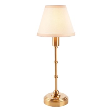 Endon 114811 - Lámpara de mesa recargable LED regulable BURLEY LED/1,5W/5V 3600 mAh latón/blanco