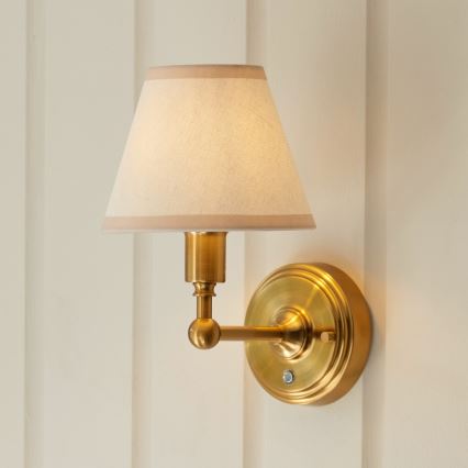 Endon 114830 - Lámpara de pared LED recargable regulable BURLEY LED/1,5W/5V 3600 mAh latón/crema