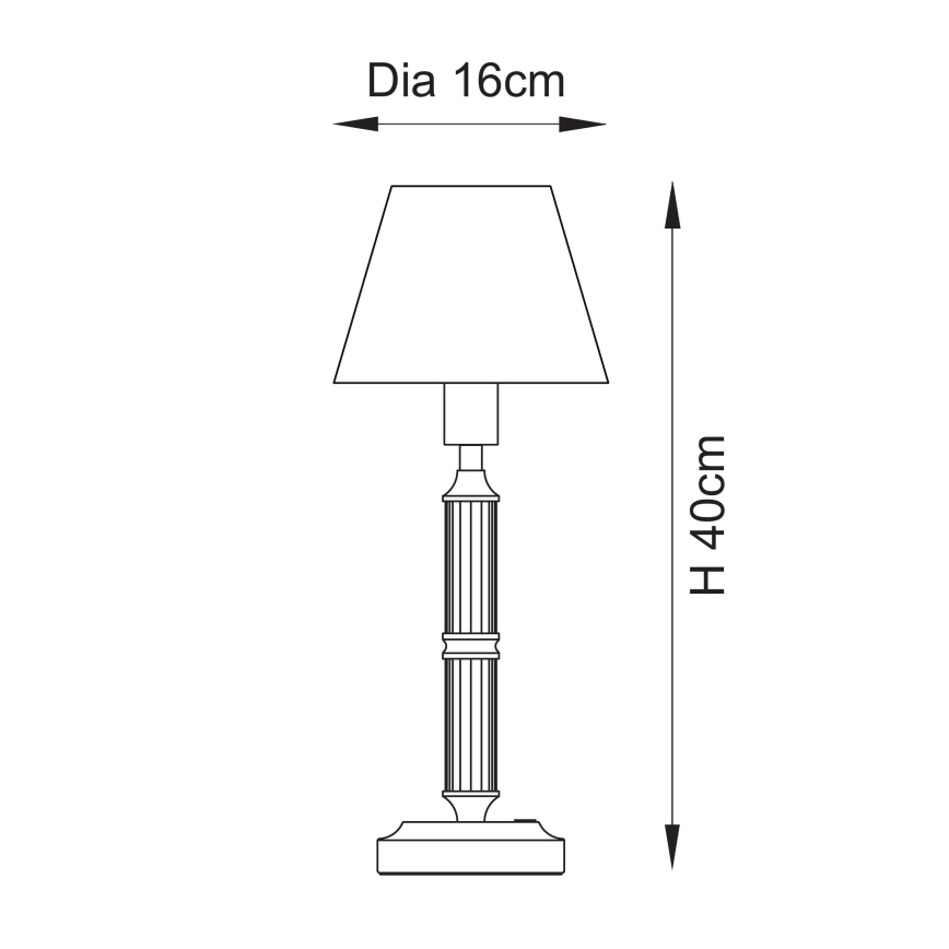 Endon 114838 - Lámpara de mesa LED recargable y regulable MORTON LED/1,5W/5V 3600 mAh latón/verde