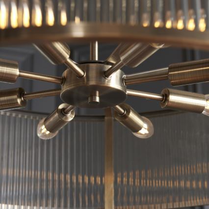 Endon 119455 - Lámpara colgante con cadena RIDGETON 8xE14/7W/230V acabado en cromo mate