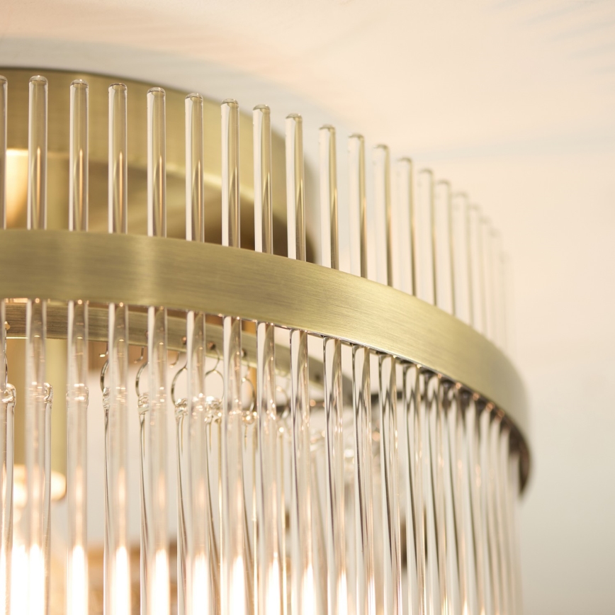 Endon 119492 - Lámpara de techo de superficie MARIETTA 1xE27/10W/230V latón/cristal transparente