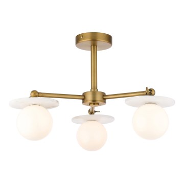 Endon 120036 - Lámpara de techo en varilla CERCHIO 3xG9/5W/230V latón