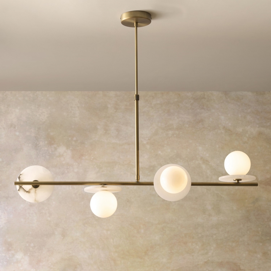 Endon 120038 - Lámpara colgante con varilla CERCHIO 4xG9/5W/230V latón