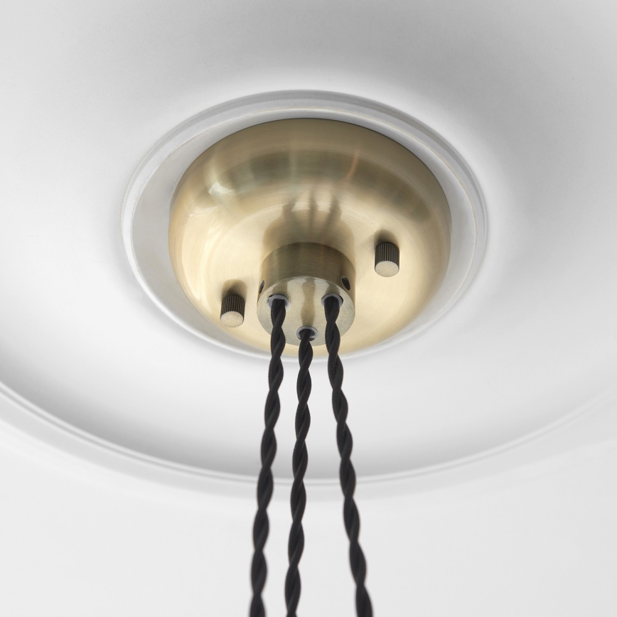 Endon 120648 - Lámpara colgante con cable 3xE27/10W/230V, acabado en latón