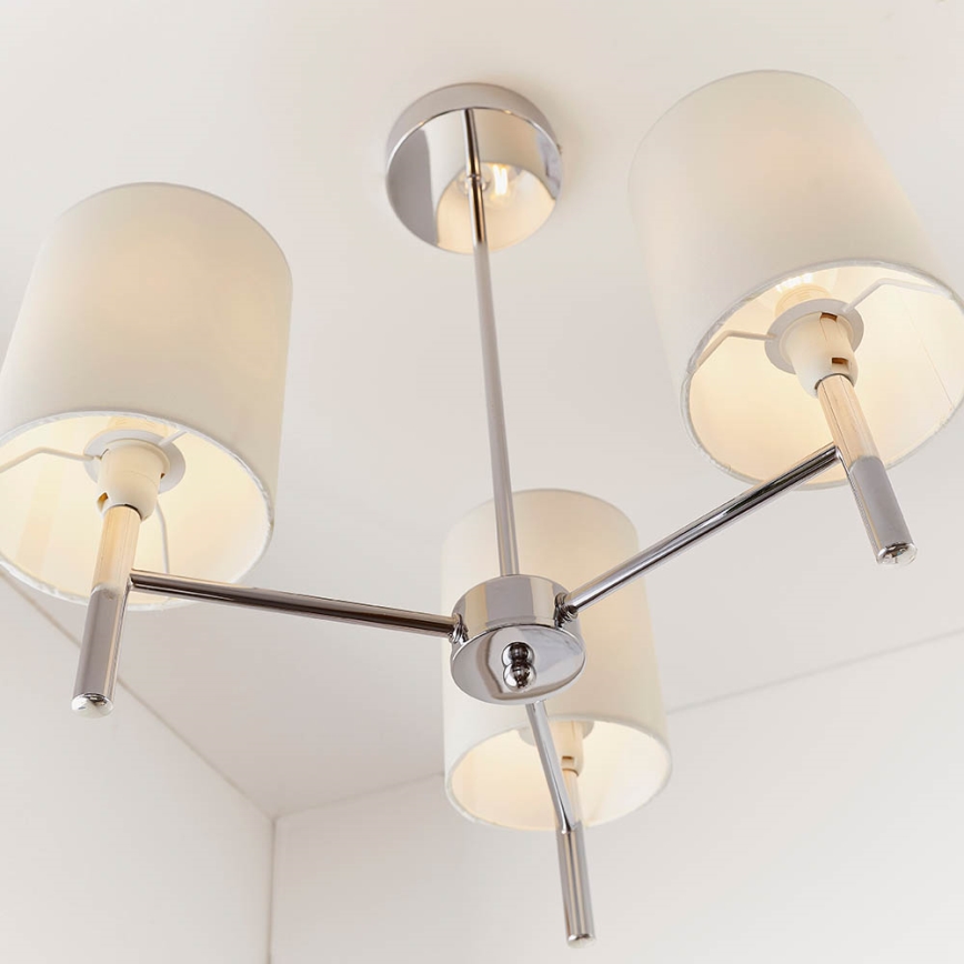 Endon 56642 - Lámpara colgante BRIO 3xE14/40W/230V cromo brillante/blanco