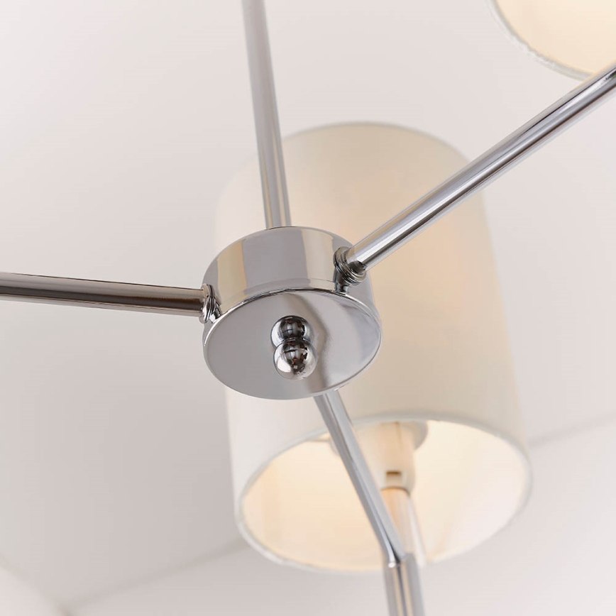 Endon 56642 - Lámpara colgante BRIO 3xE14/40W/230V cromo brillante/blanco