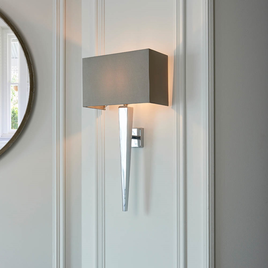 Endon 56706 - Aplique de pared MORETO 1xE14/7W/230V cromo brillante/gris