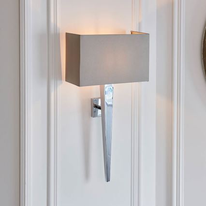 Endon 56706 - Aplique de pared MORETO 1xE14/7W/230V cromo brillante/gris