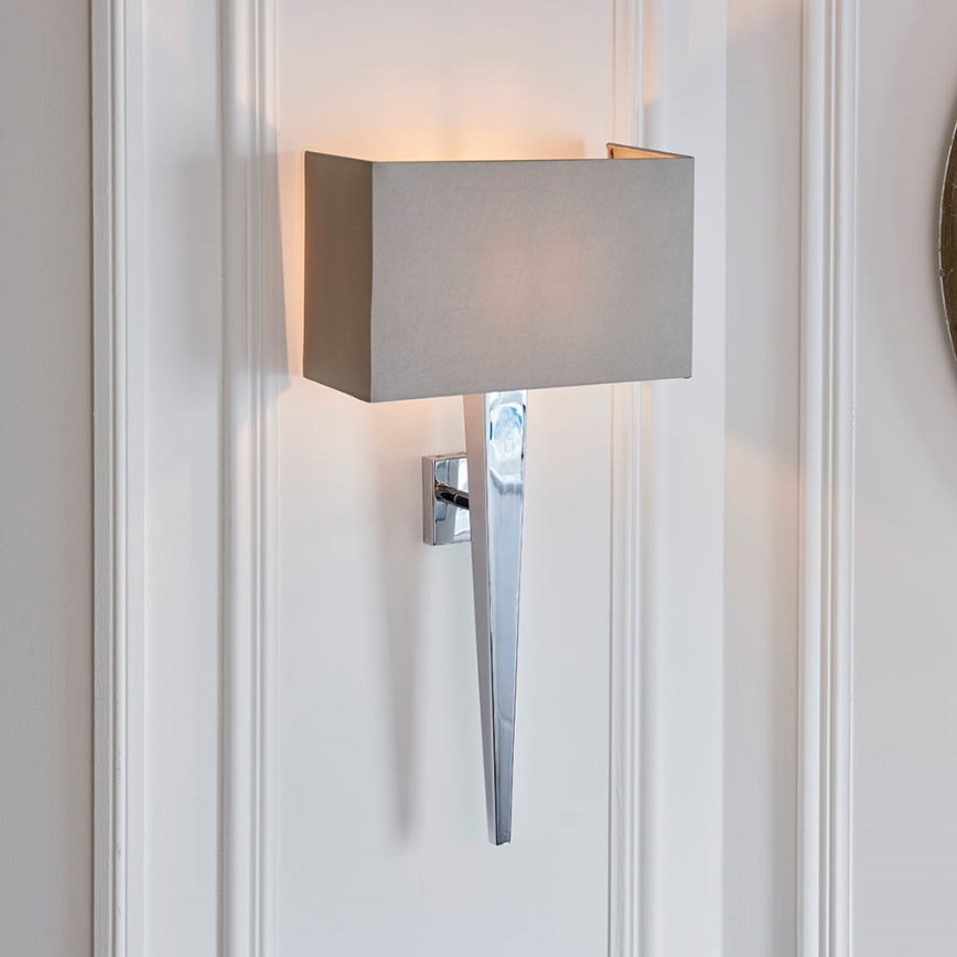 Endon 56706 - Aplique de pared MORETO 1xE14/7W/230V cromo brillante/gris