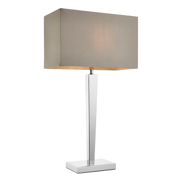 Endon 56707 - Lámpara de mesa MORETO 1xE27/60W/230V cromo brillante/gris