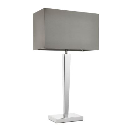 Endon 56707 - Lámpara de mesa MORETO 1xE27/60W/230V cromo brillante/gris