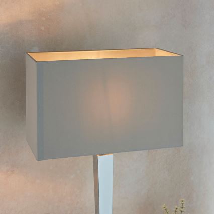 Endon 56707 - Lámpara de mesa MORETO 1xE27/60W/230V cromo brillante/gris